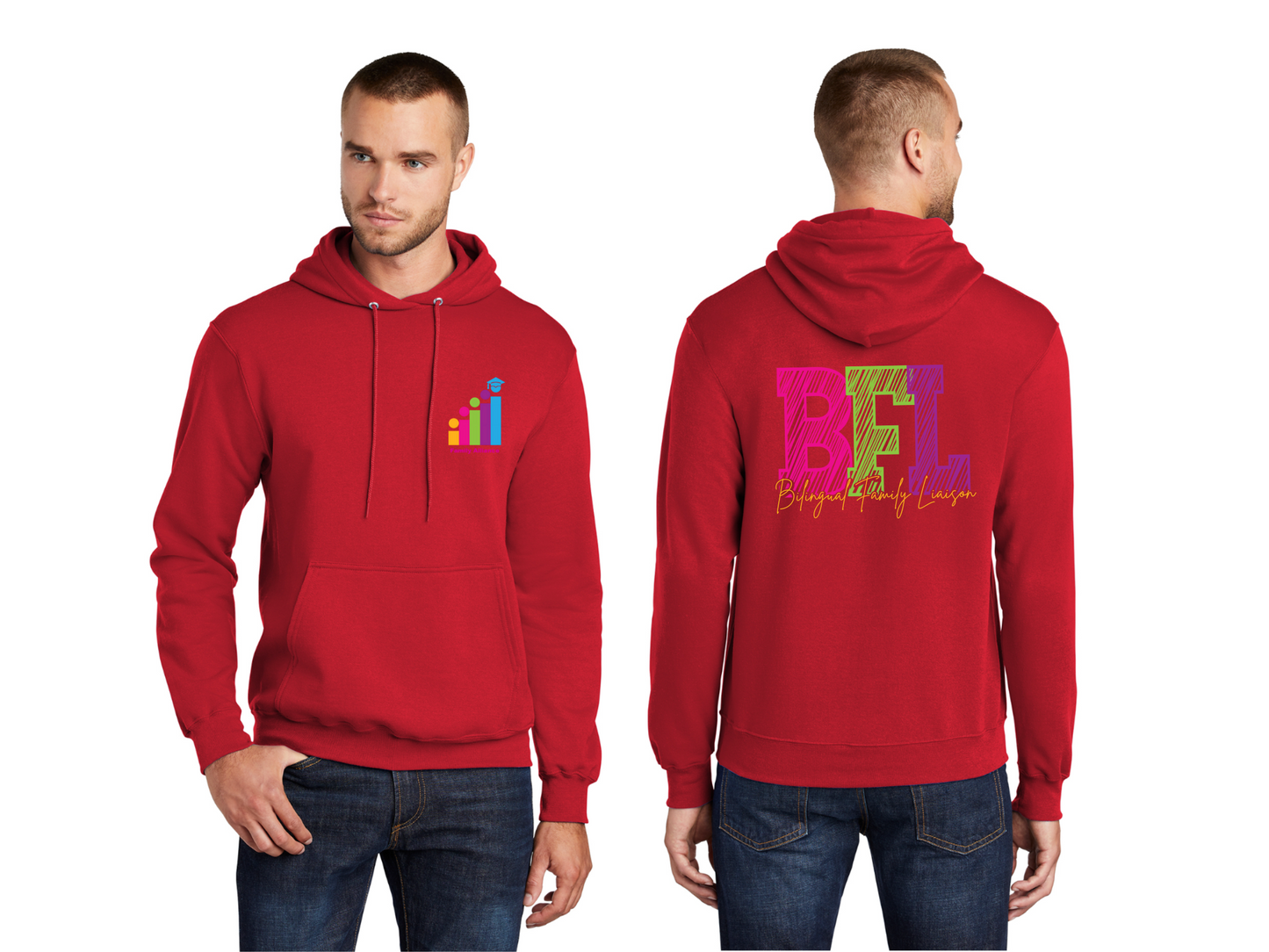 Port & Co™ Core Fleece Pullover Hooded Sweatshirt - PC78H - Design 1