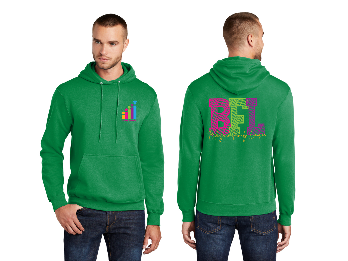 Port & Co™ Core Fleece Pullover Hooded Sweatshirt - PC78H - Design 1