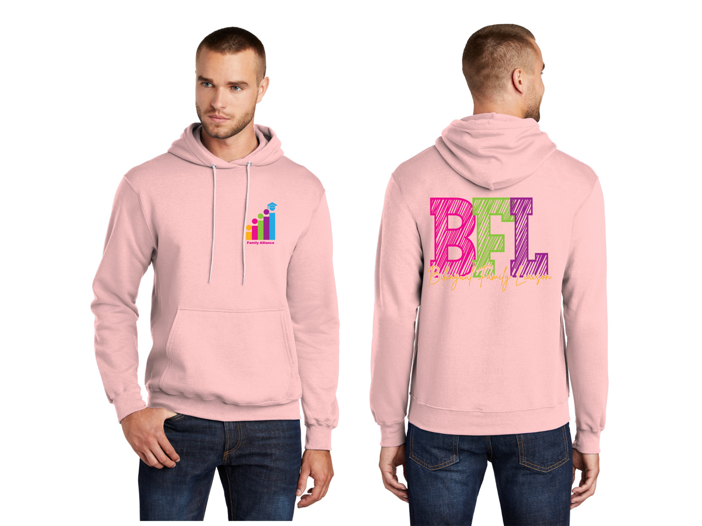 Port & Co™ Core Fleece Pullover Hooded Sweatshirt - PC78H - Design 1