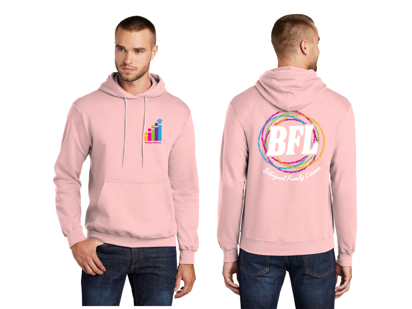 Port & Co™ Core Fleece Pullover Hooded Sweatshirt - PC78H - Design 2