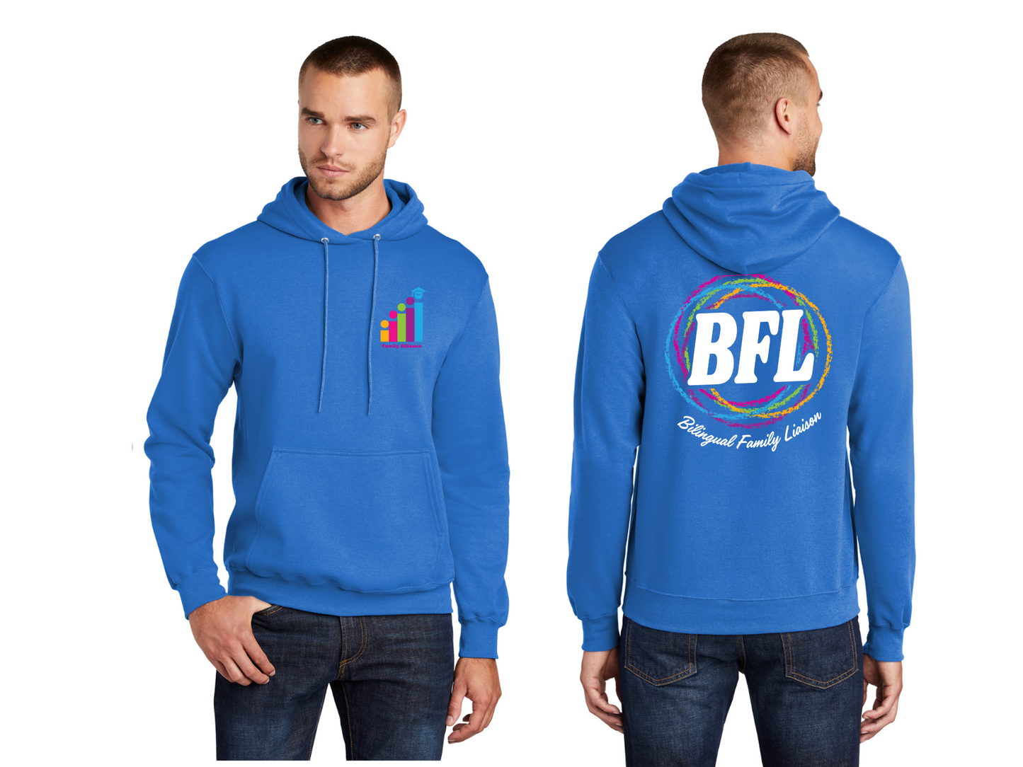 Port & Co™ Core Fleece Pullover Hooded Sweatshirt - PC78H - Design 2