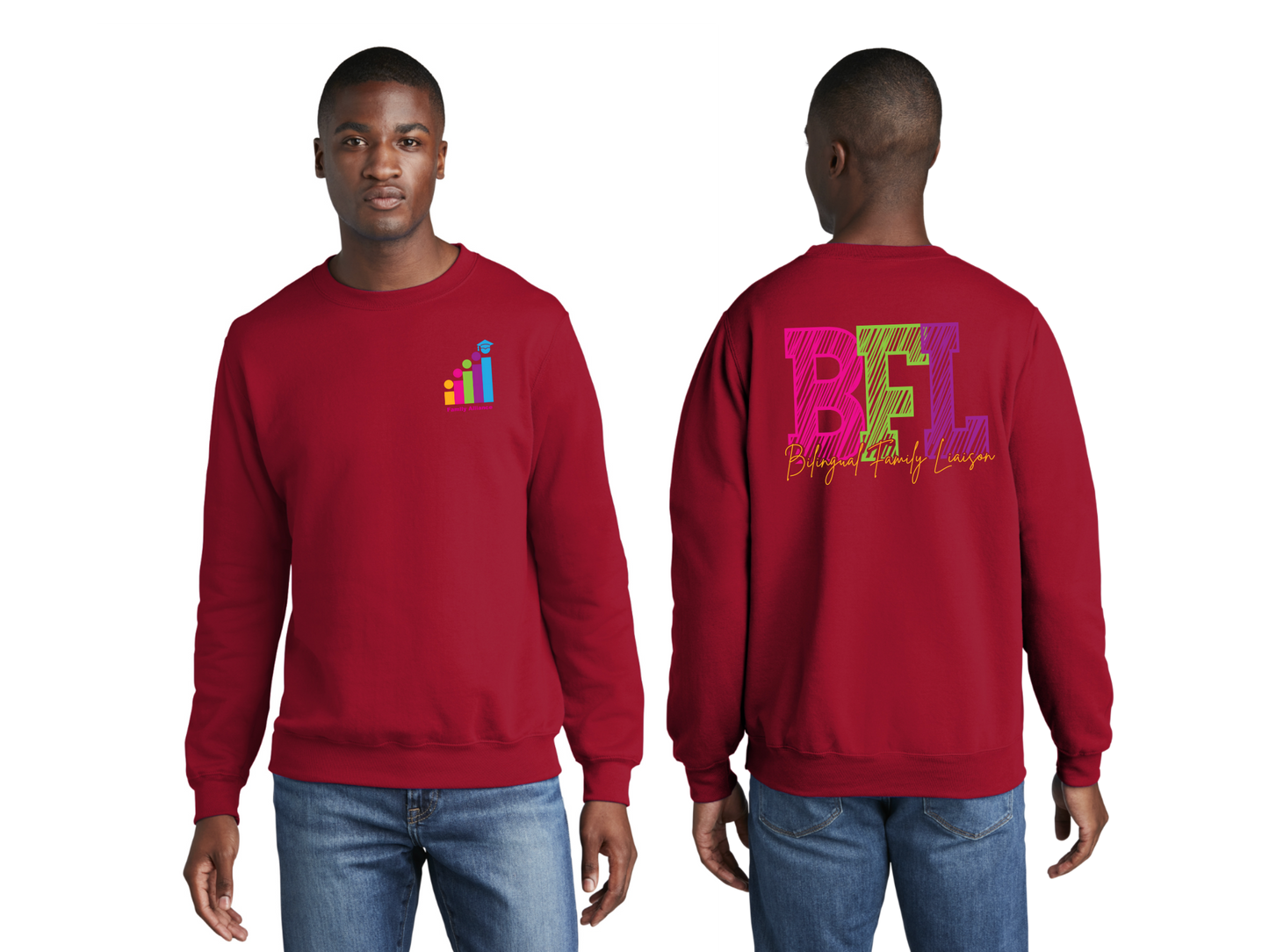 Unisex Port & Co™ Core Fleece Crewneck Sweatshirt -PC78 - Design 1