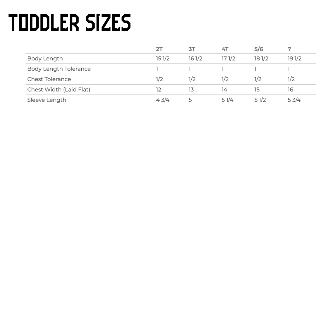 Toddler TShirt with Full Front- 3321