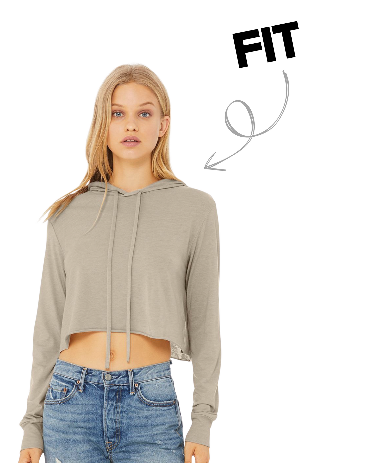 Women’s Bella + Canvas Triblend Crop Long Sleeve Hoodie