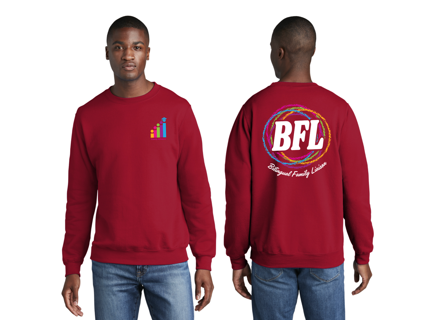 Unisex Port & Co™ Core Fleece Crewneck Sweatshirt - PC78 - Design 2