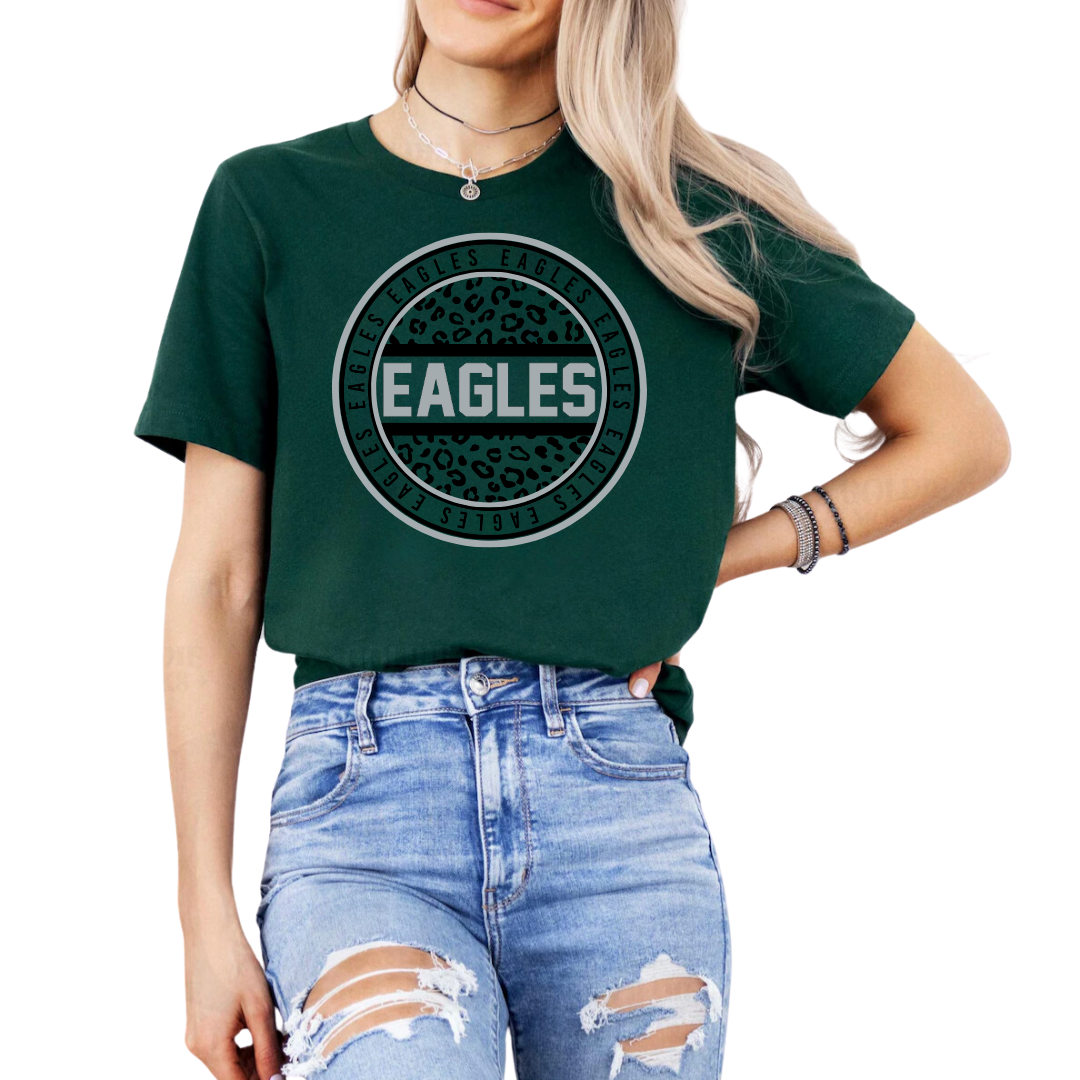 Round Eagles Leopard Shirt