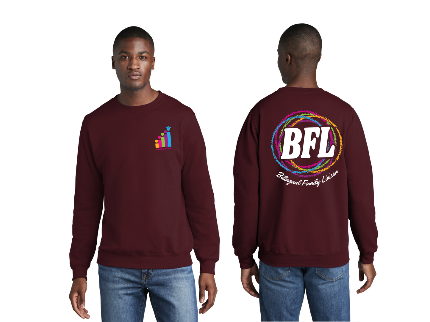 Unisex Port & Co™ Core Fleece Crewneck Sweatshirt - PC78 - Design 2