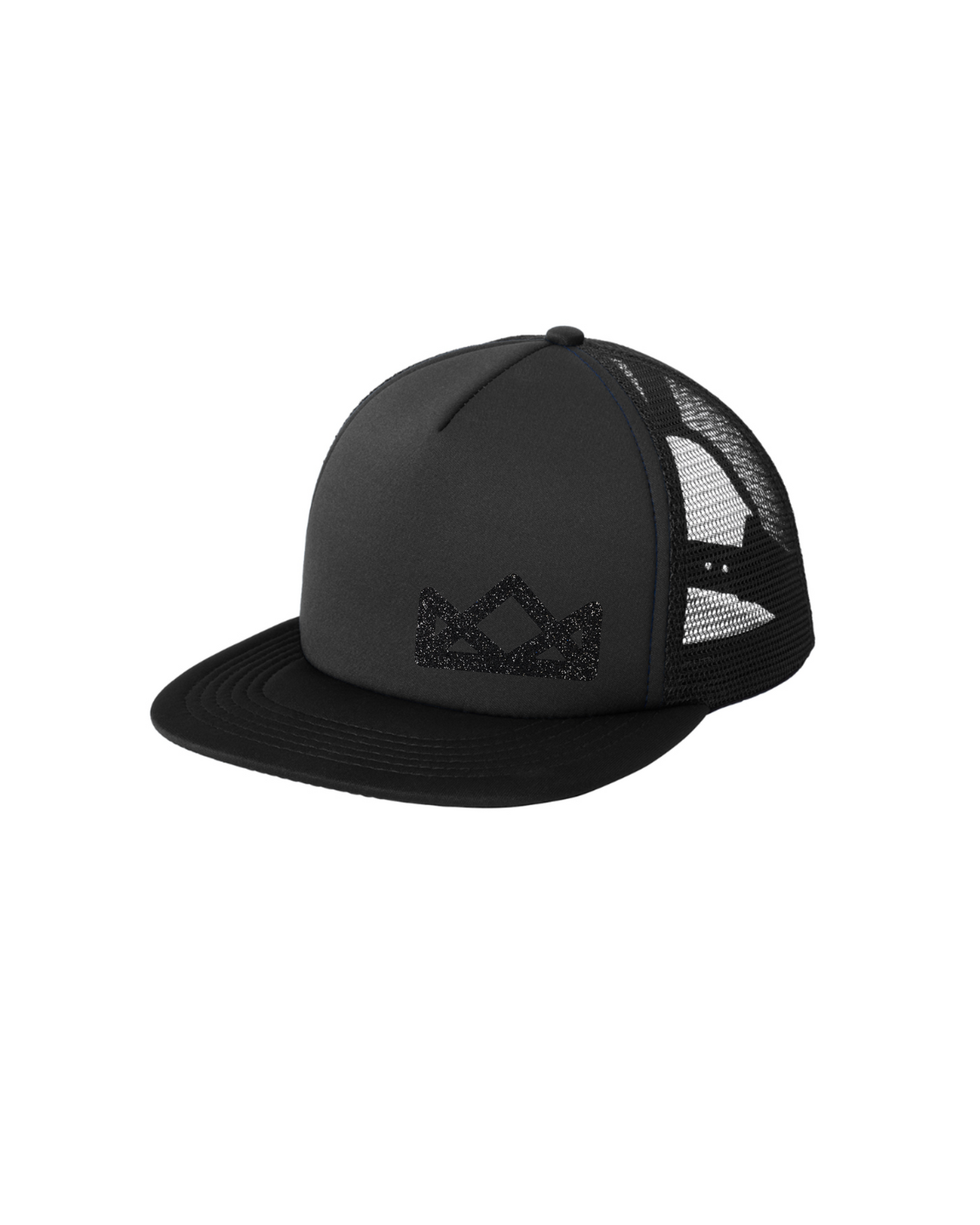 Flat Bill Snapback Trucker Cap - Side Designs