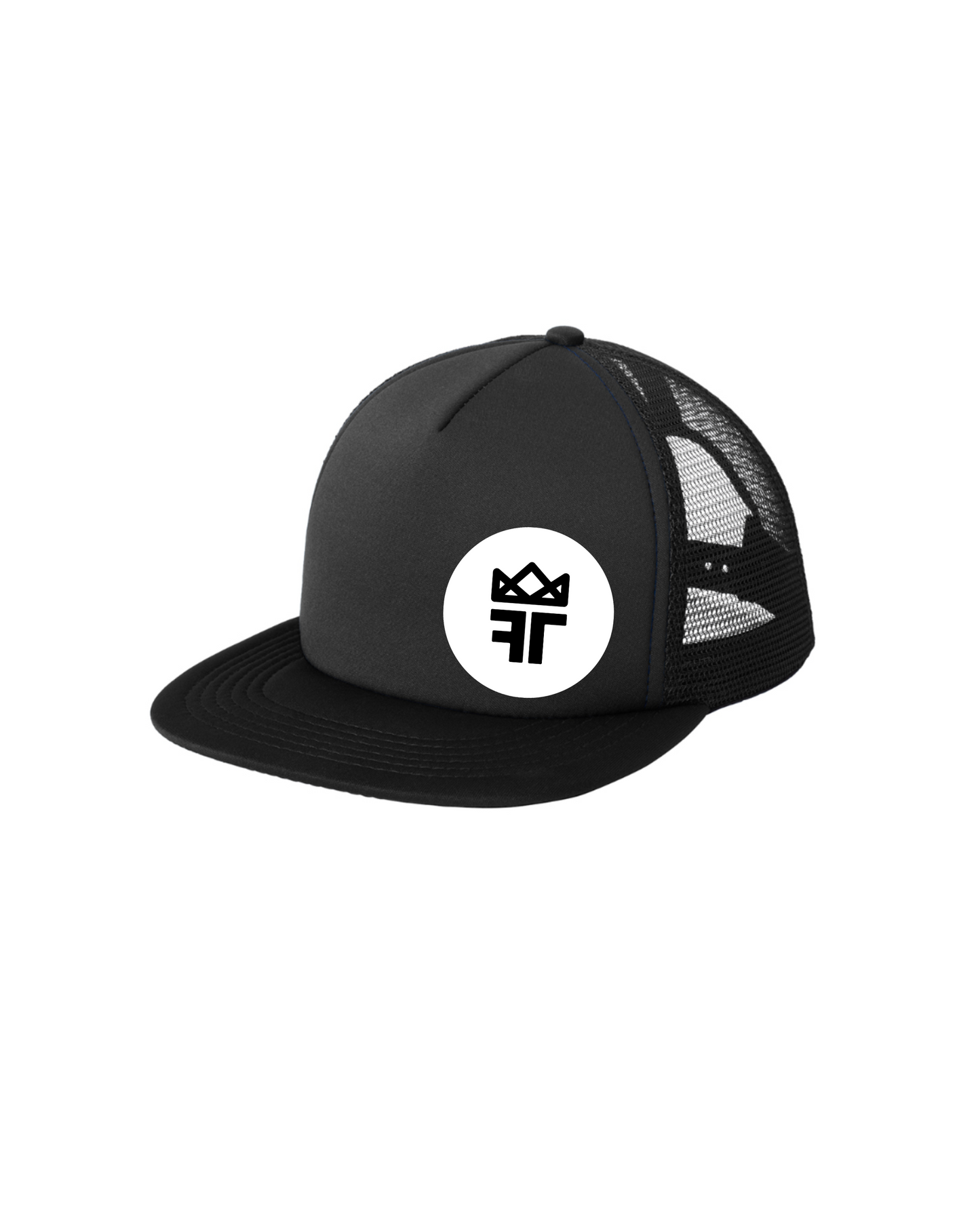 Flat Bill Snapback Trucker Cap - Side Designs