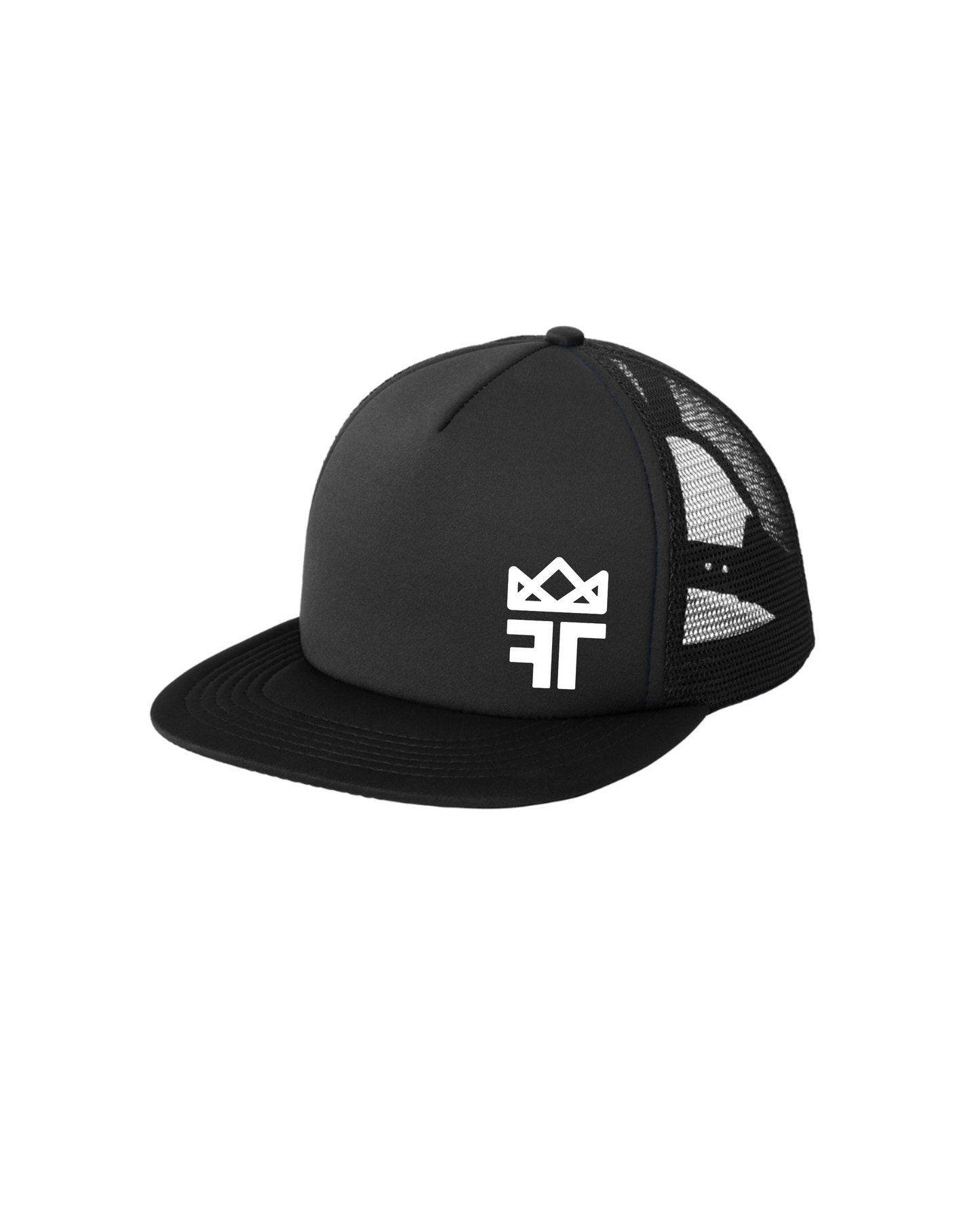 Flat Bill Snapback Trucker Cap - Side Designs