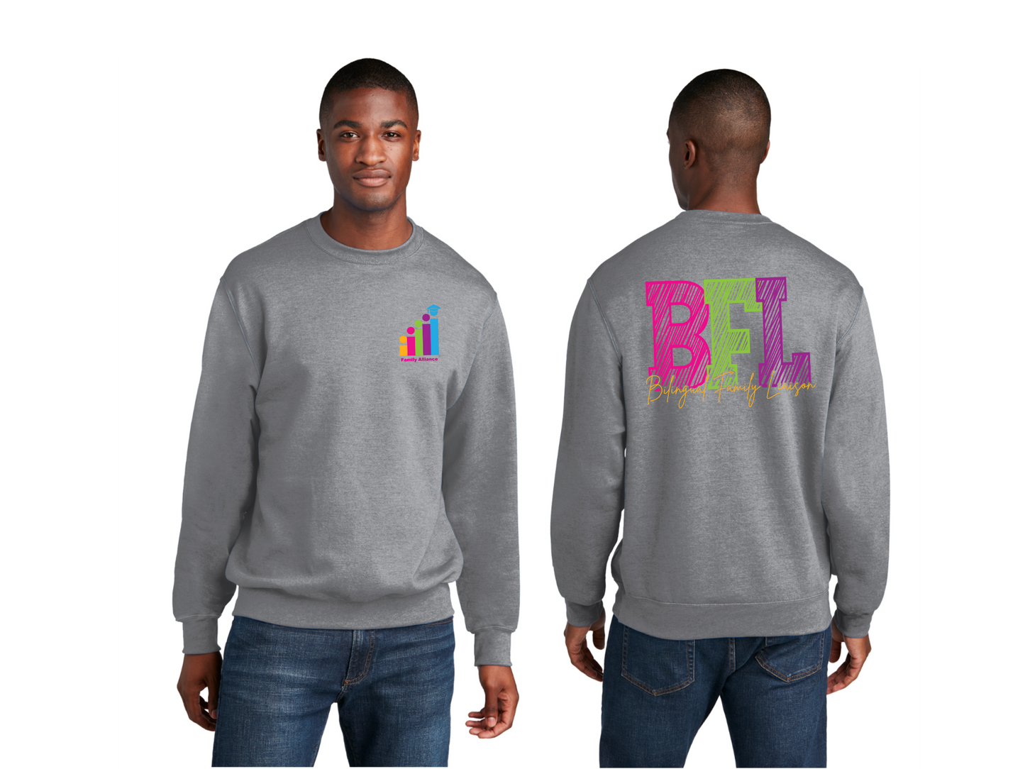 Unisex Port & Co™ Core Fleece Crewneck Sweatshirt -PC78 - Design 1