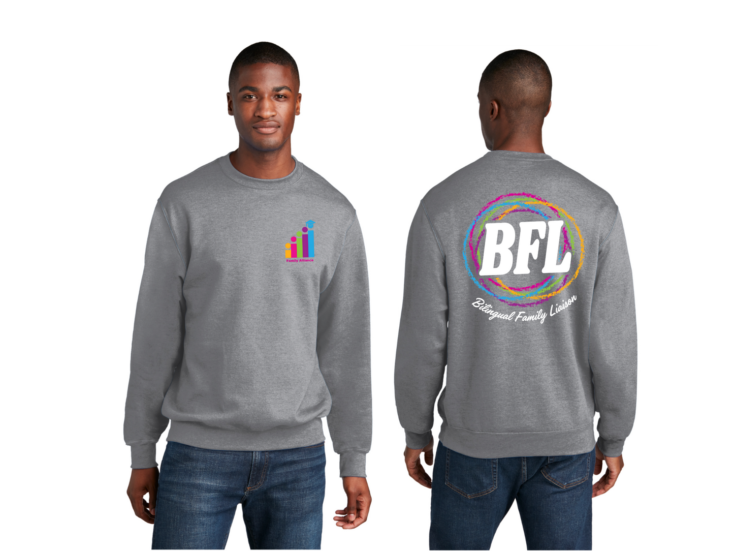 Unisex Port & Co™ Core Fleece Crewneck Sweatshirt - PC78 - Design 2