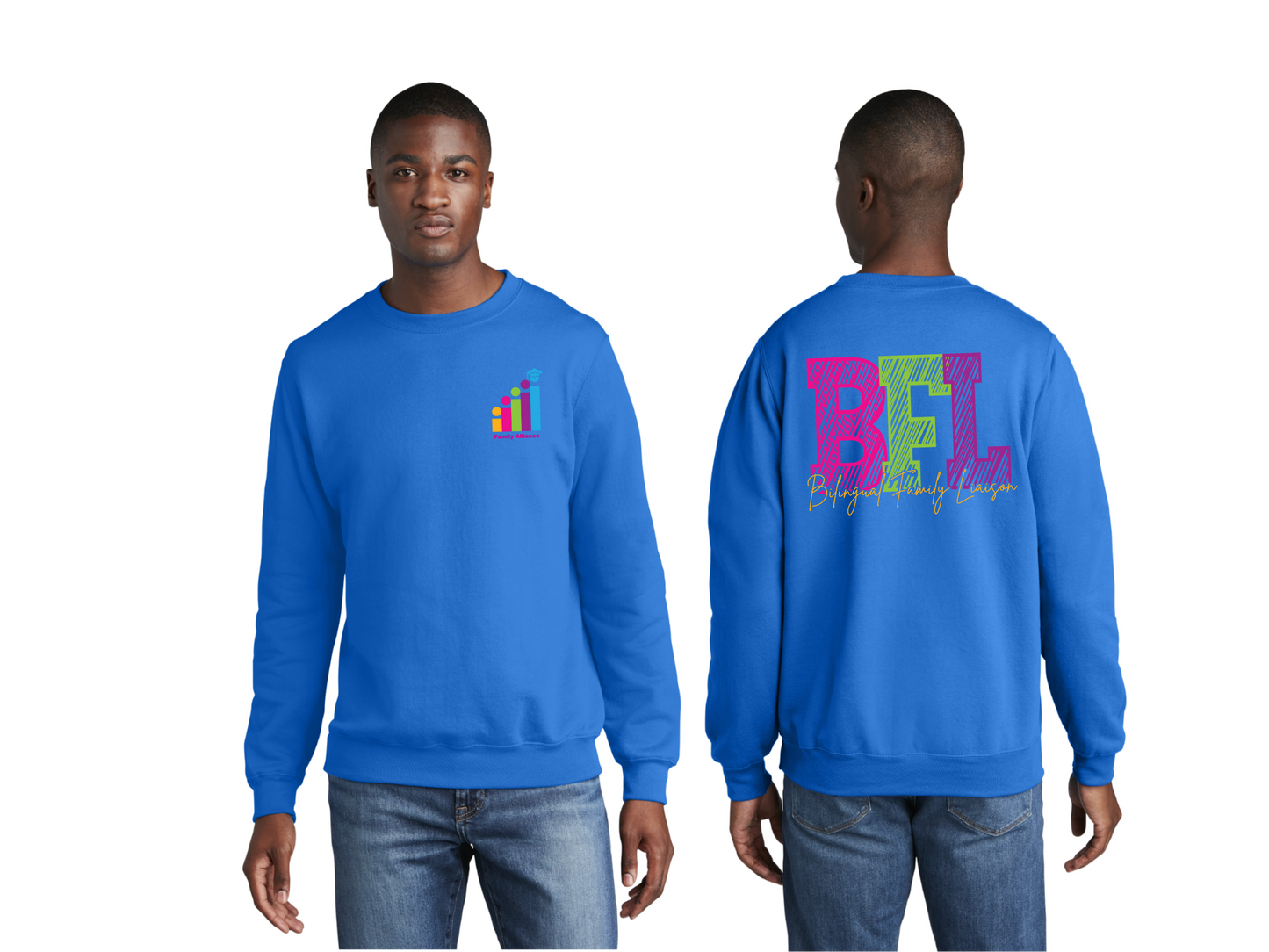 Unisex Port & Co™ Core Fleece Crewneck Sweatshirt -PC78 - Design 1