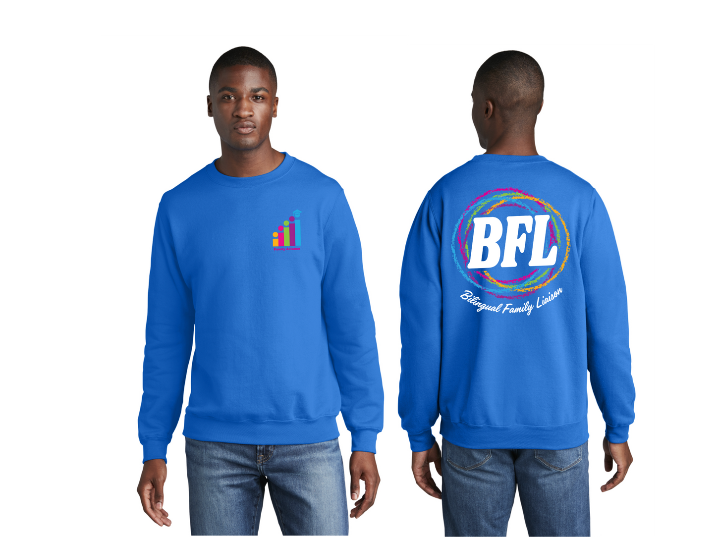 Unisex Port & Co™ Core Fleece Crewneck Sweatshirt - PC78 - Design 2