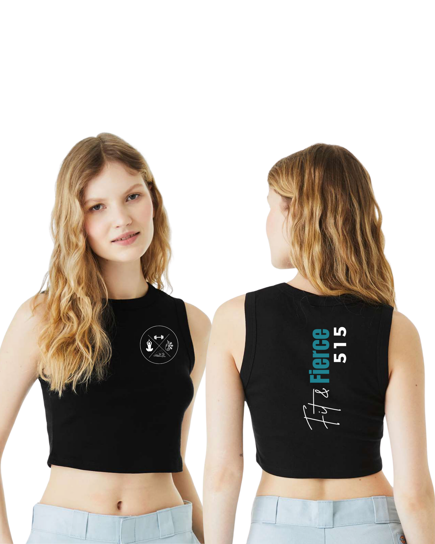 Women's Micro Rib Muscle Crop Tank - 1013