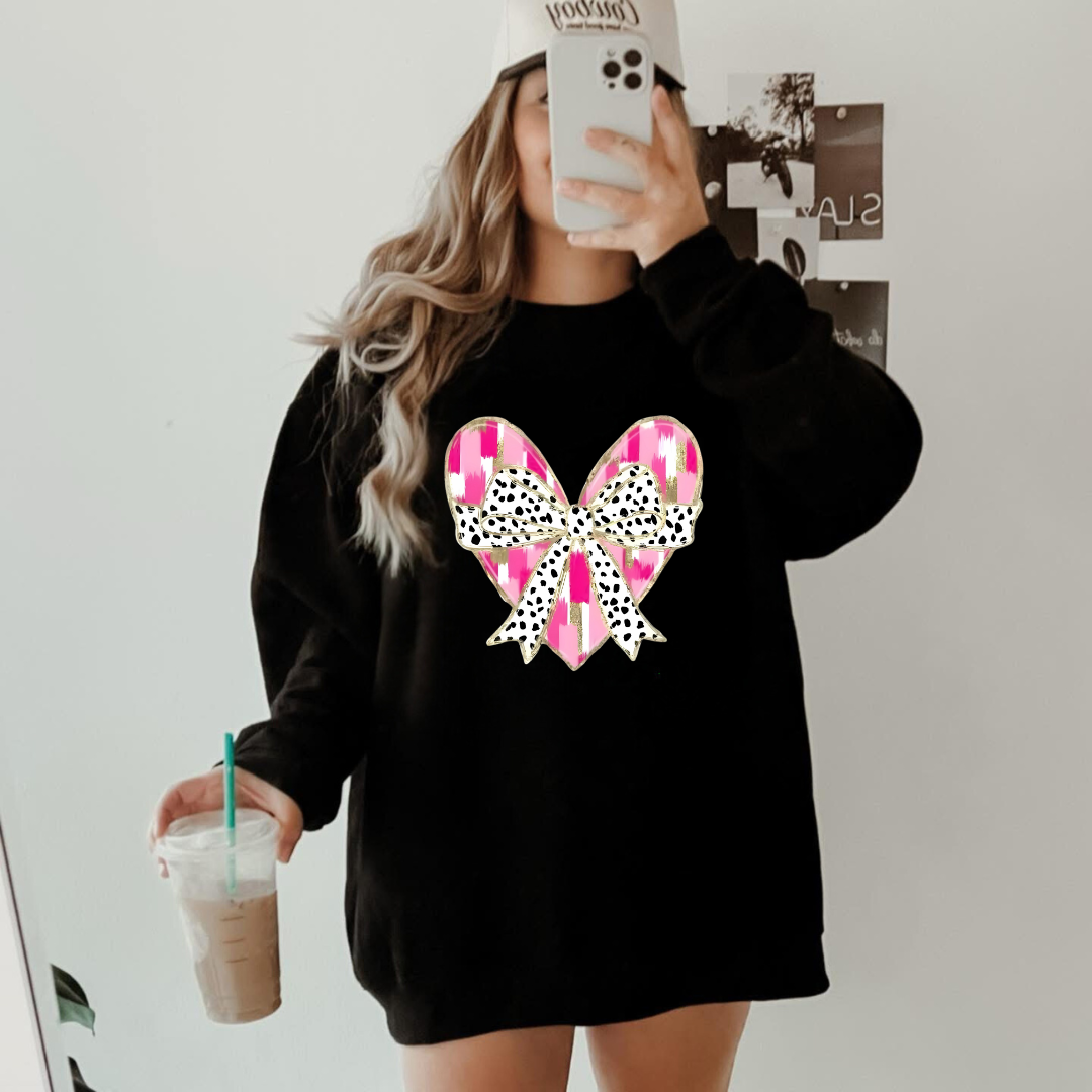 Valentines Glitter Heart Crew