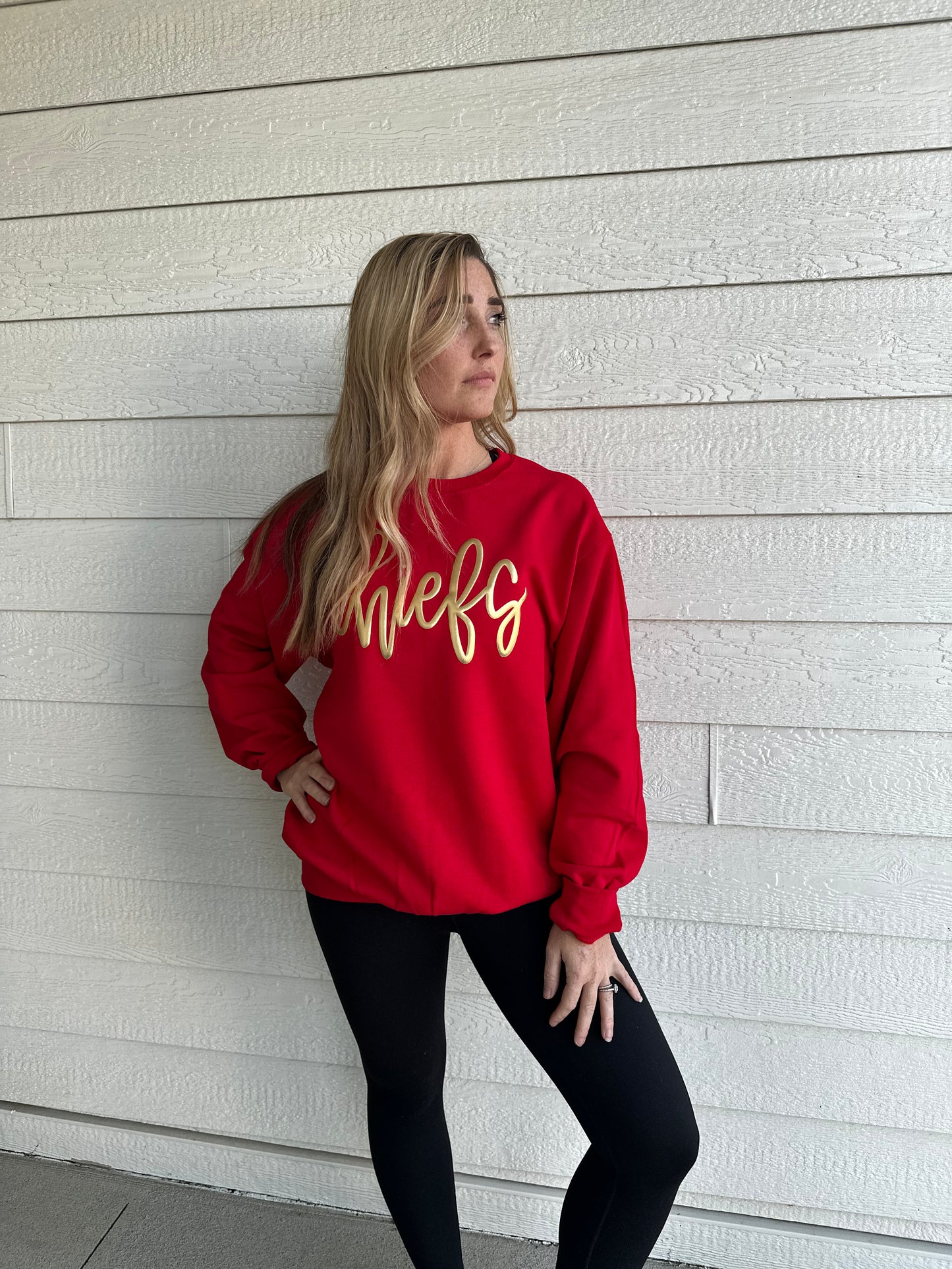 Chiefs Metallic Puff Crew