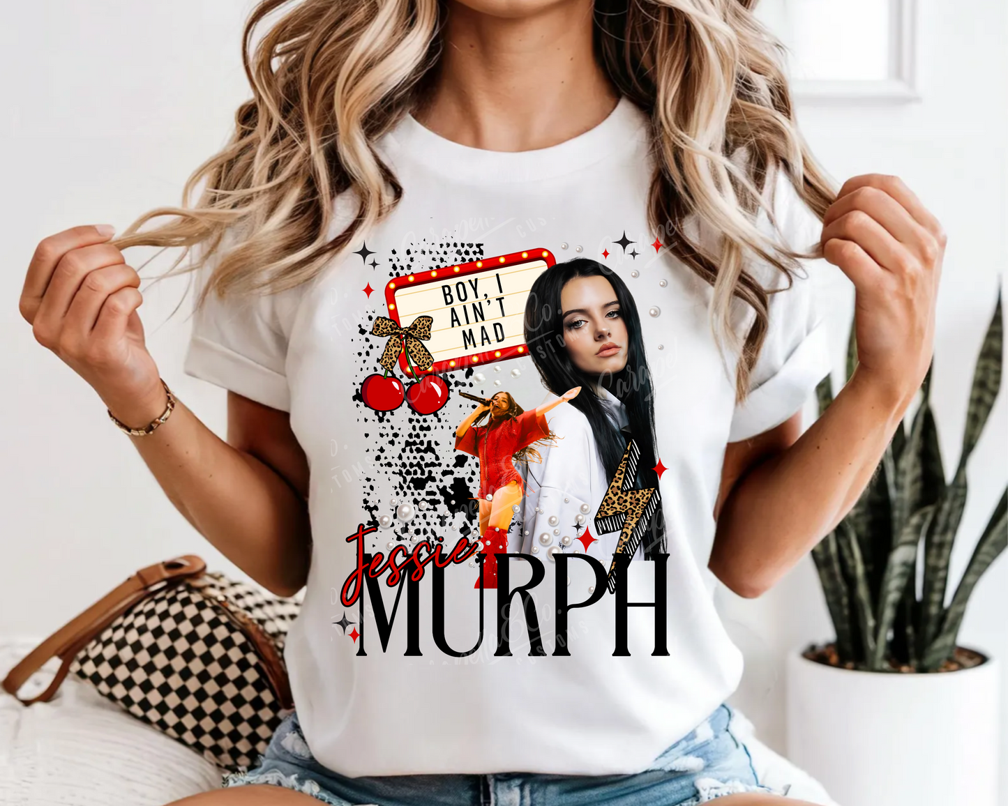 Jessie Murph Boy I Ain't Mad Collage Tee