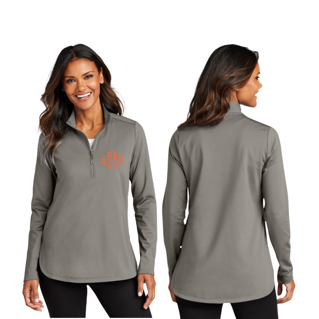 Port Authority® Women's Double Knit 1/4-Zip - Grey