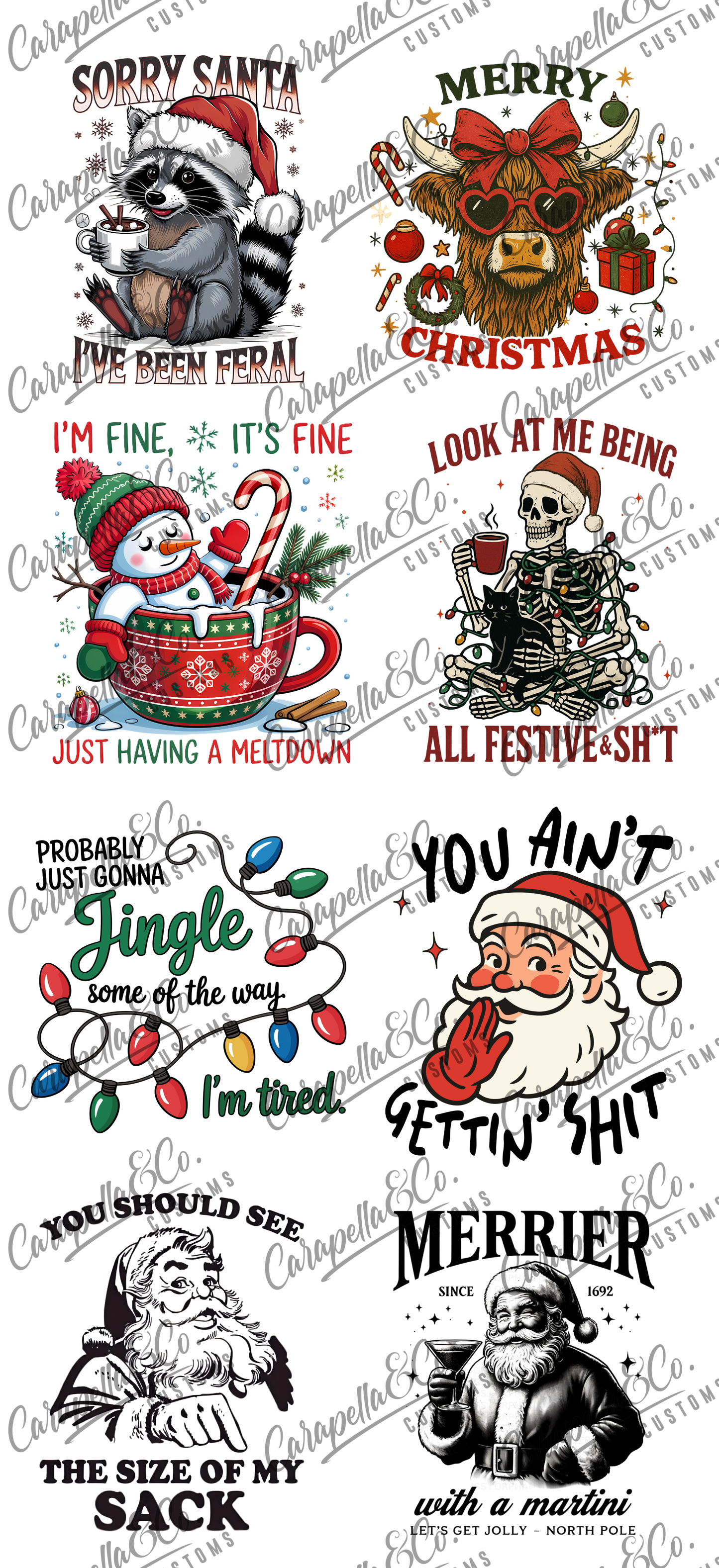 PG Xmas Premade Gang Sheet 24"x48"