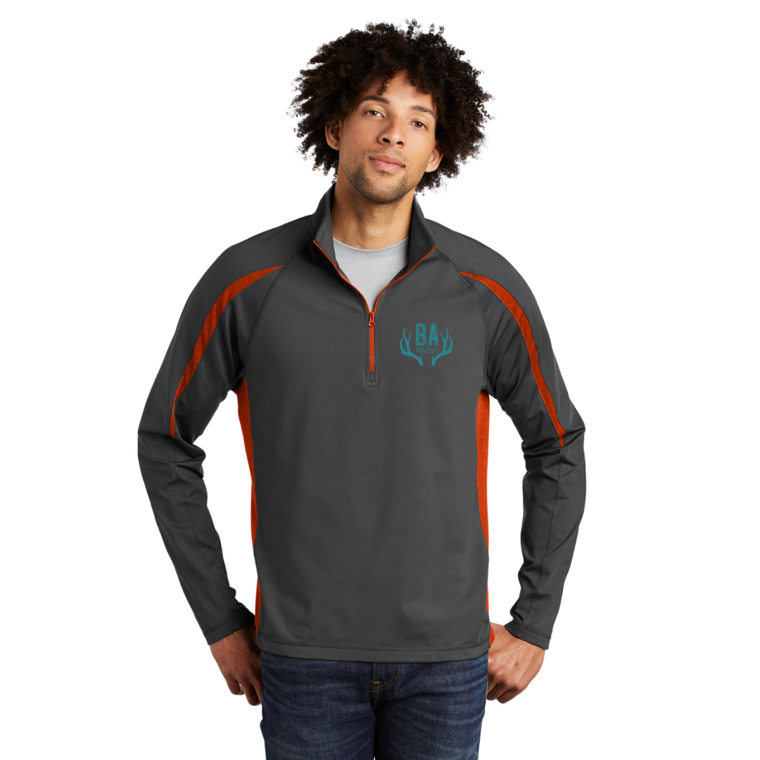Sport-Tek® Sport-Wick® Stretch 1/2-Zip Colorblock Pullover
