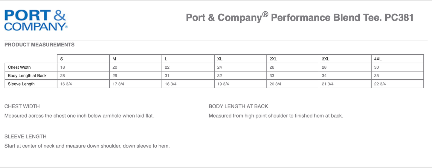 Port & Company® Performance Blend Tee - PC381