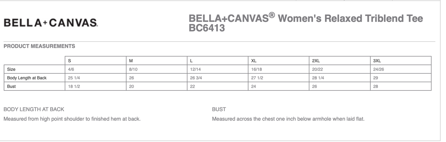 BELLA+CANVAS® Women’s Relaxed Triblend Tee - BC6413