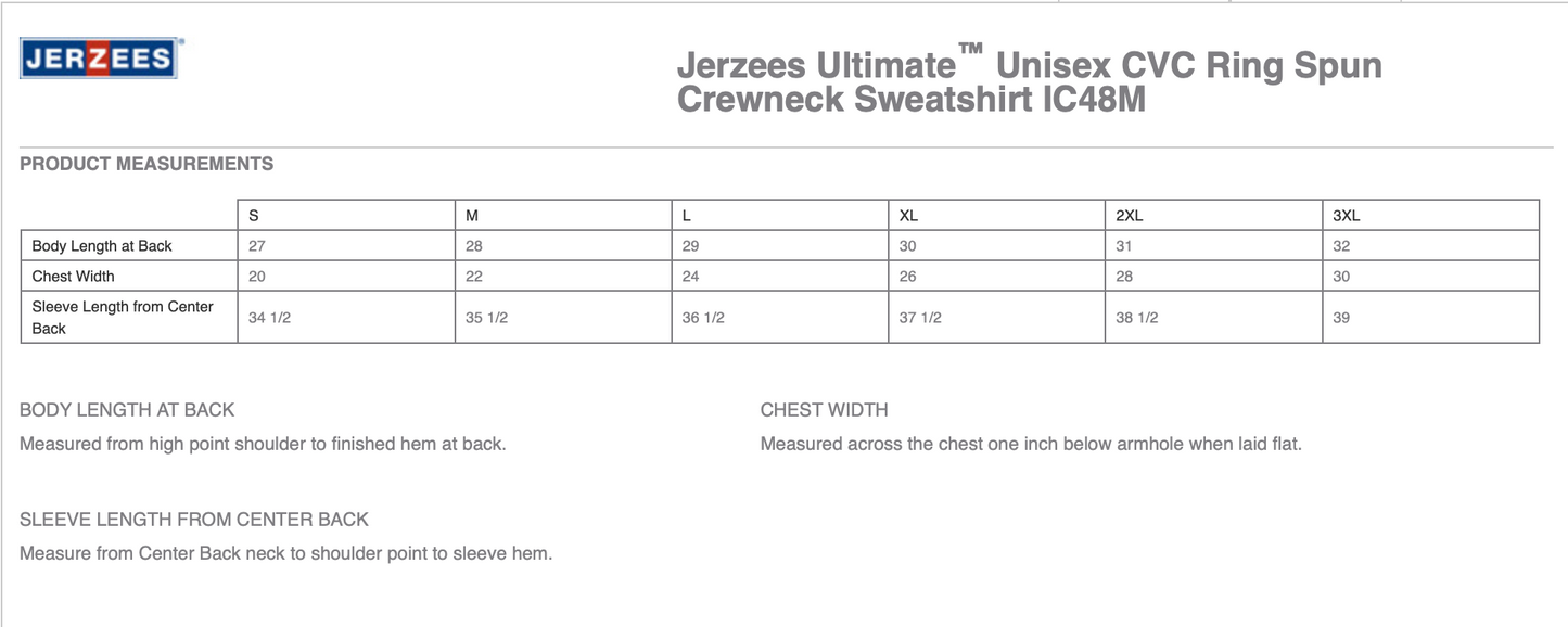 Jerzees Ultimate™ Unisex CVC Ring Spun Crewneck Sweatshirt - IC48M