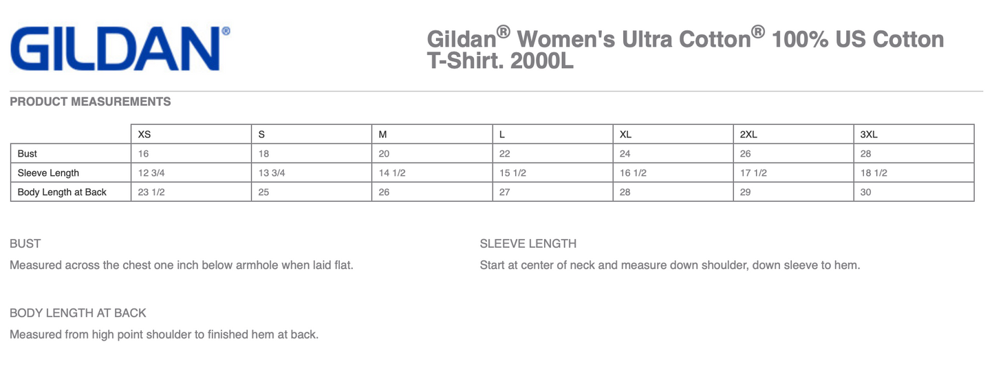 Gildan® Women's Ultra Cotton® 100% US Cotton T-Shirt - 2000L