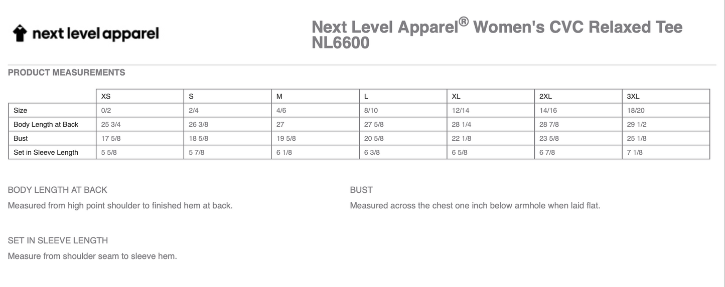 Next Level Apparel® Women’s CVC Relaxed Tee - NL6600