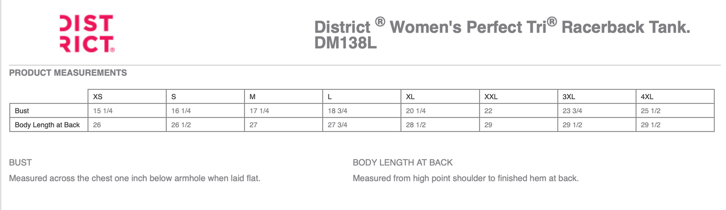 District ® Women’s Perfect Tri ® Racerback Tank - DT138L