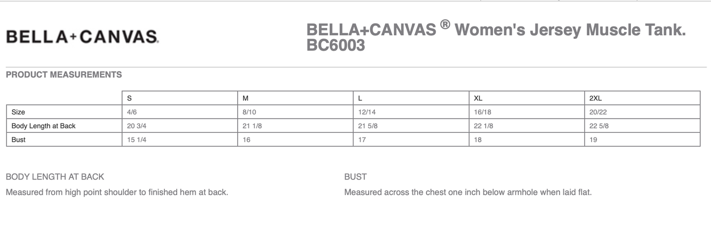 BELLA+CANVAS® Women’s Jersey Muscle Tank - BC6003