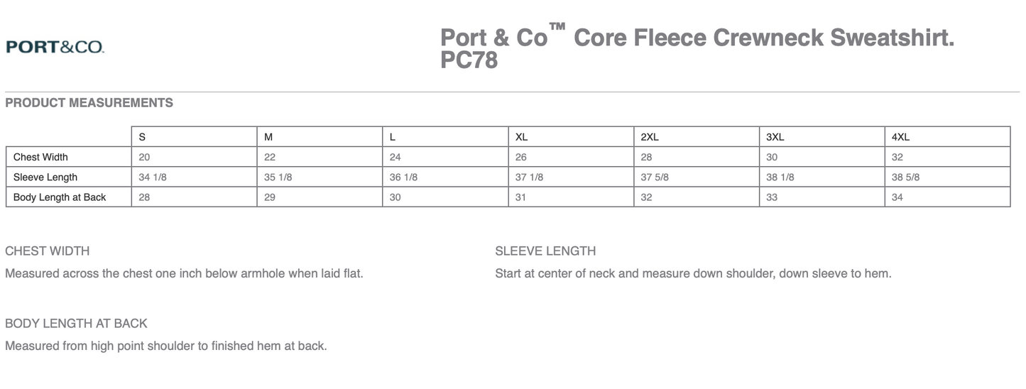 Core Fleece Crewneck Sweatshirt - PC78