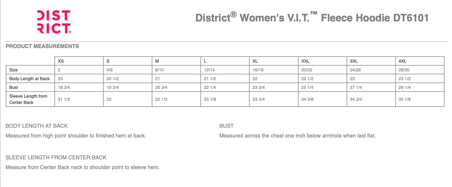 District® Women’s V.I.T.™ Fleece Hoodie - DT6101