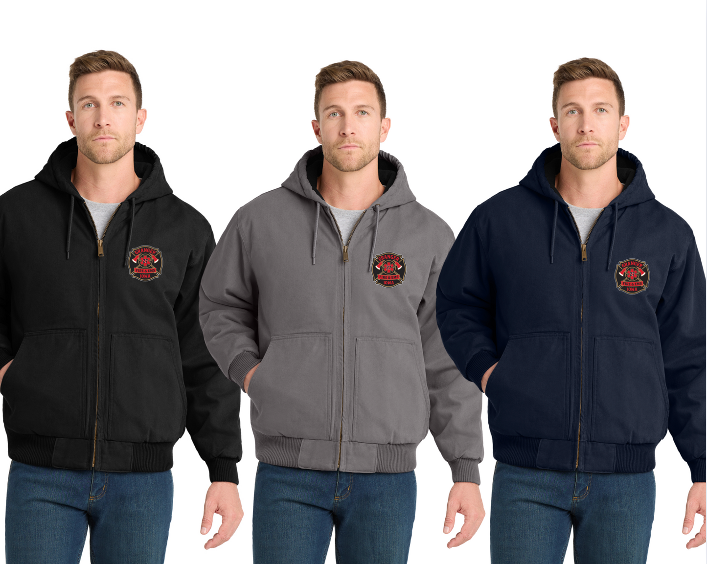 CornerStone® Washed Duck Cloth Insulated Hooded Work Jacket - CSJ41