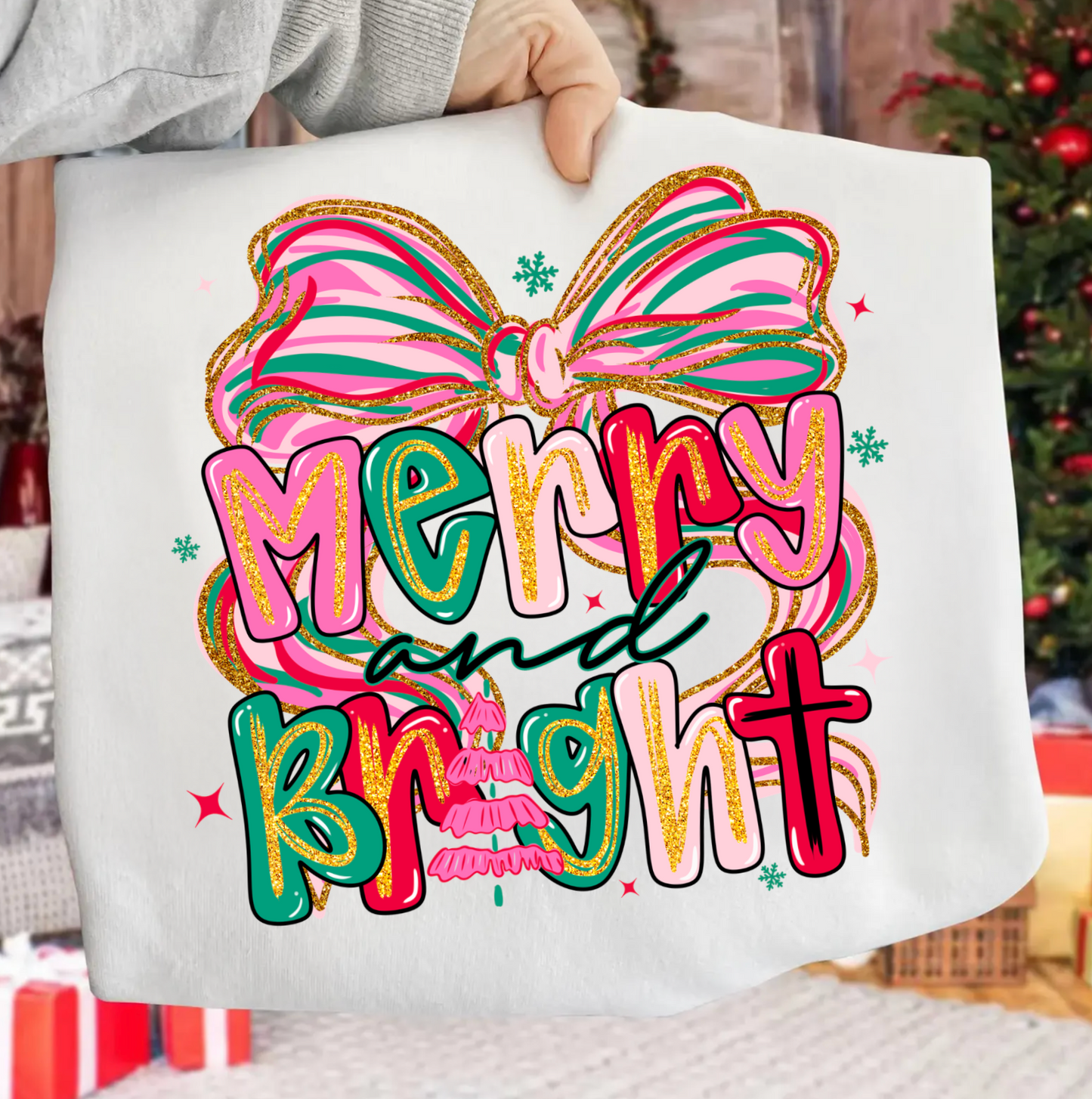 Merry & {Bright} Colors Crewneck
