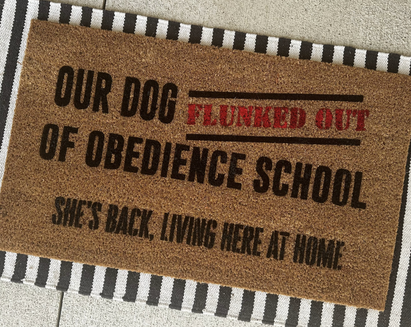 Obedience School Dog Doormat