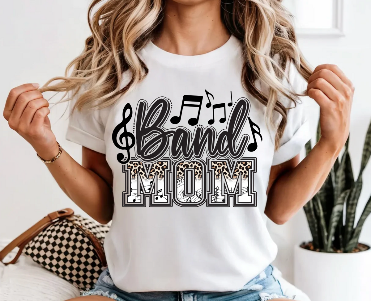 Band Mom Leopard Print T-Shirt