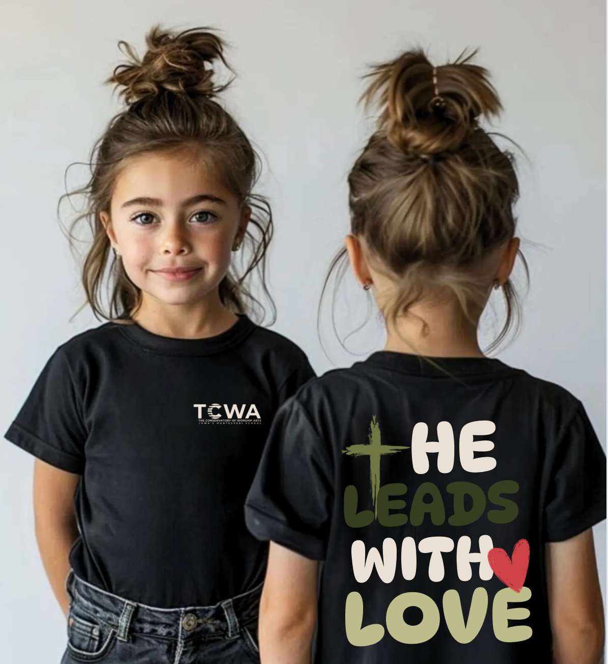He Leads With Love Toddler & Youth T-Shirt - 235