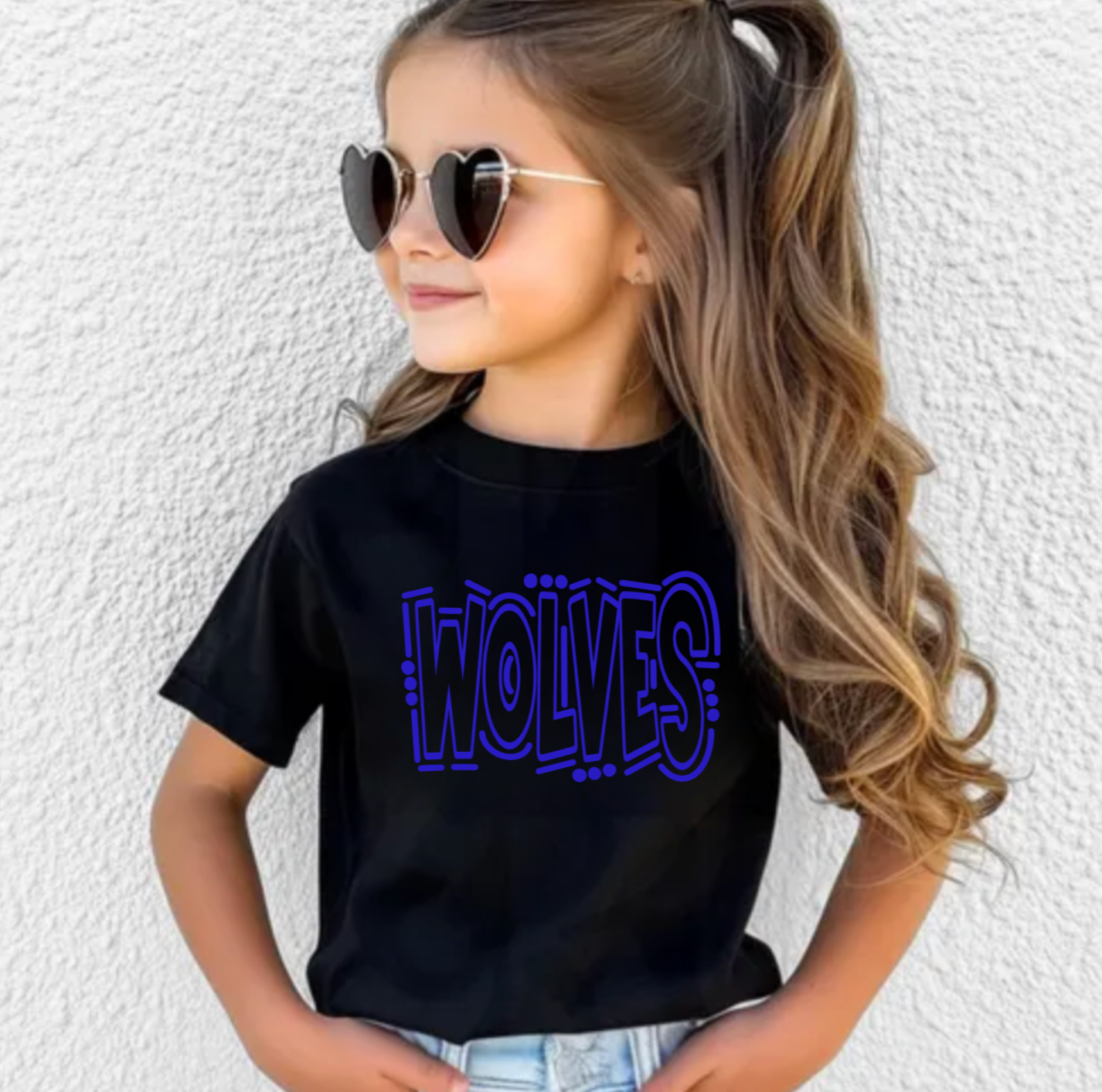 Wolves Doodle Font Shirt