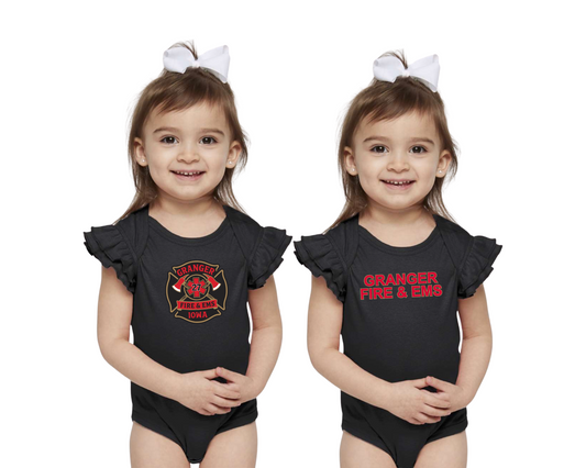 Infant Flutter Sleeve Baby Rib Bodysuit - 4439