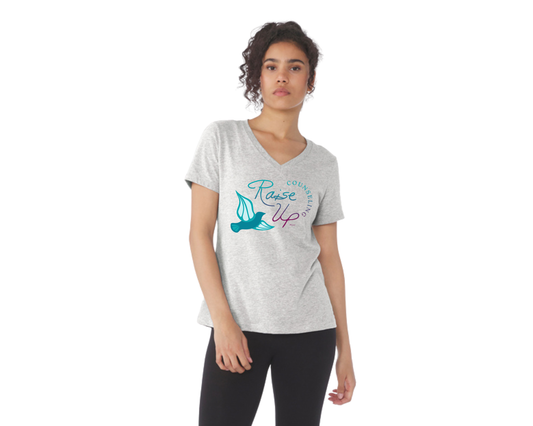 BELLA+CANVAS® Women’s Relaxed Heather CVC V-Neck Tee - BC6405CVC