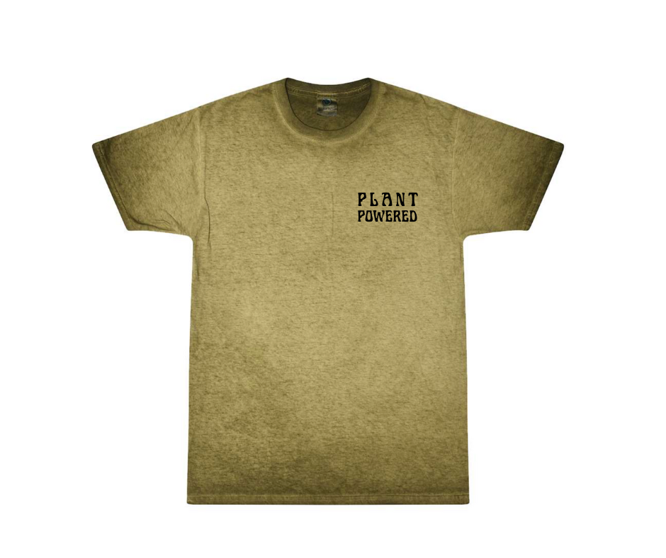 PLANT POWERED Unisex Oil Wash T-Shirt - 1310