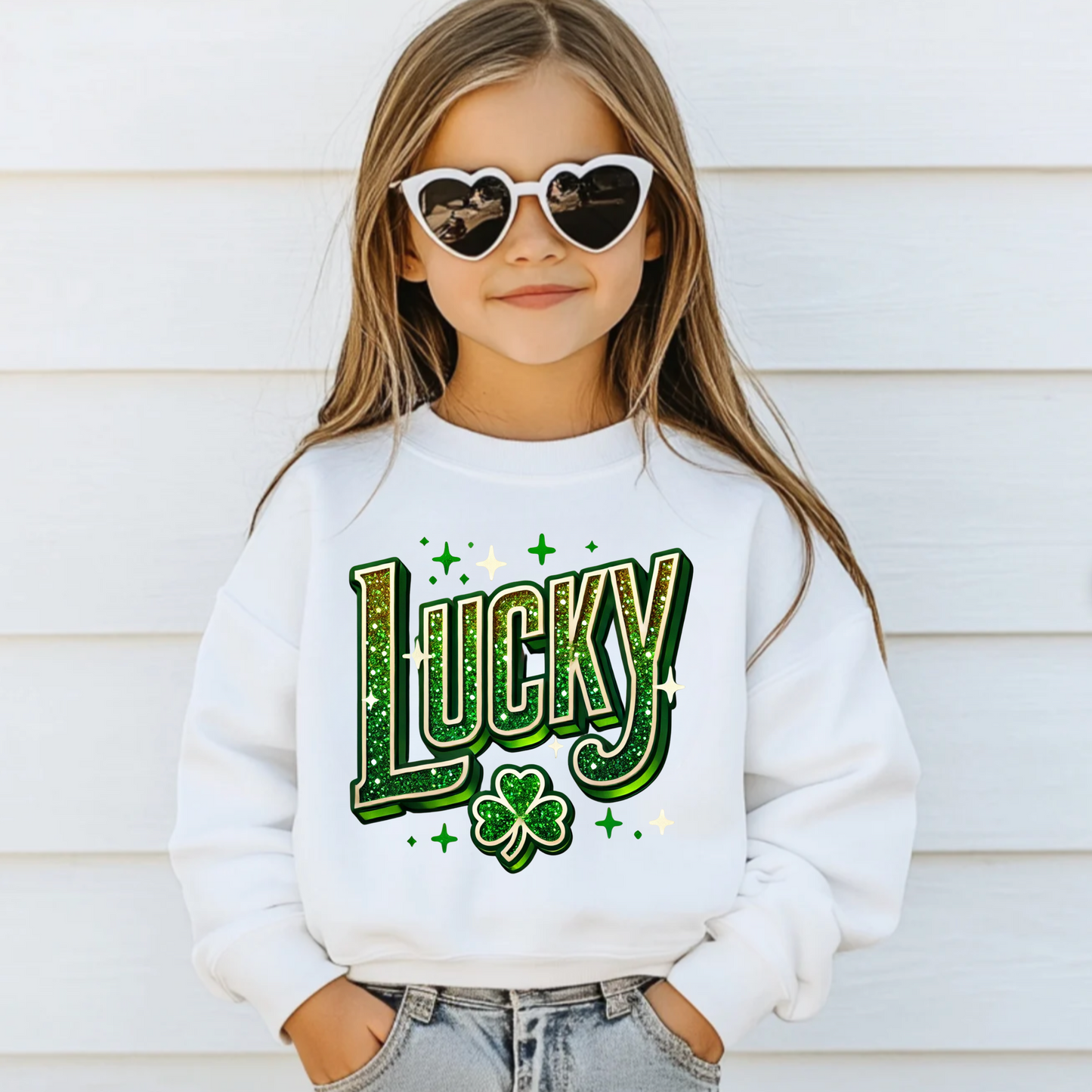 Faux Glitter LUCKY Shirt