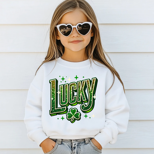 Faux Glitter LUCKY Shirt