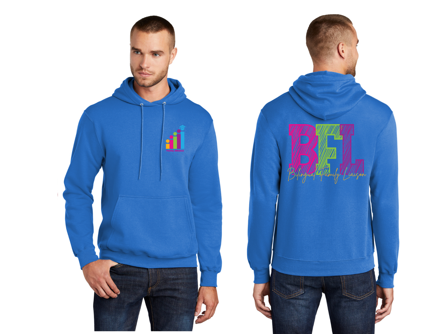 Port & Co™ Core Fleece Pullover Hooded Sweatshirt - PC78H - Design 1