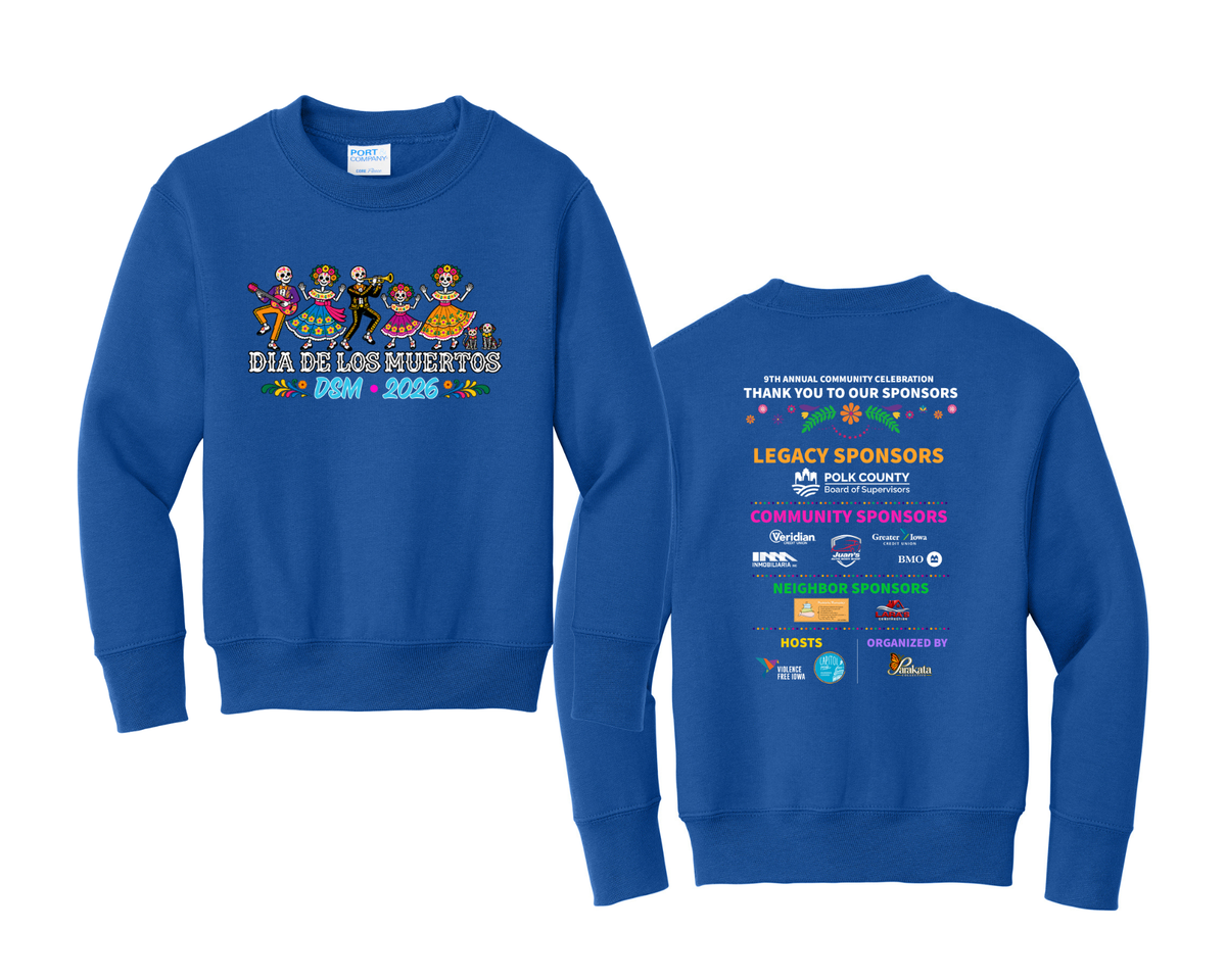Port & Co® Youth Core Fleece Crewneck Sweatshirt. PC78Y