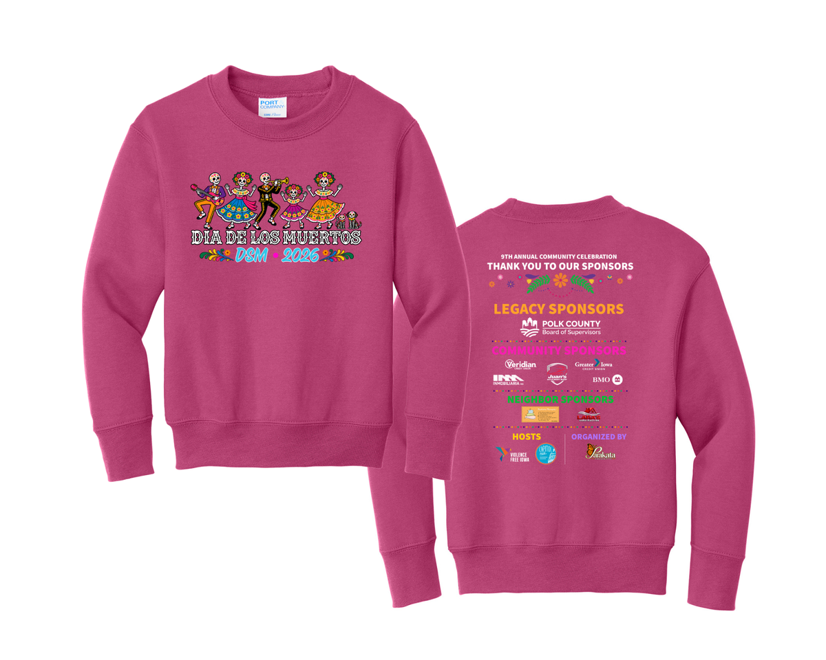 Port & Co® Youth Core Fleece Crewneck Sweatshirt. PC78Y