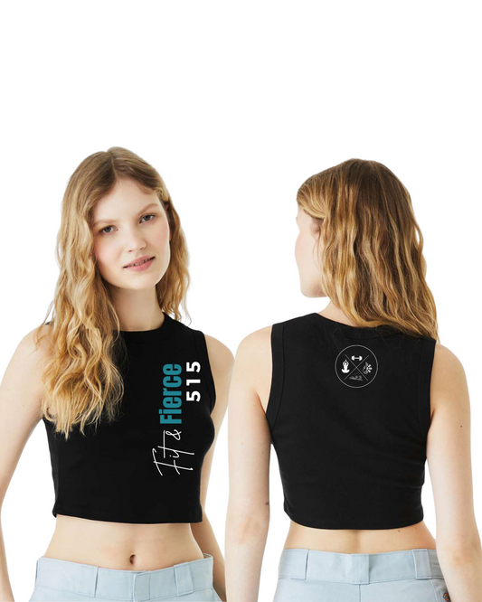 Women's Micro Rib Muscle Crop Tank - 1013