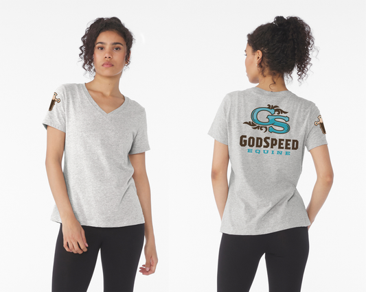 BELLA+CANVAS® Women’s Relaxed Heather CVC V-Neck Tee. BC6405CVC